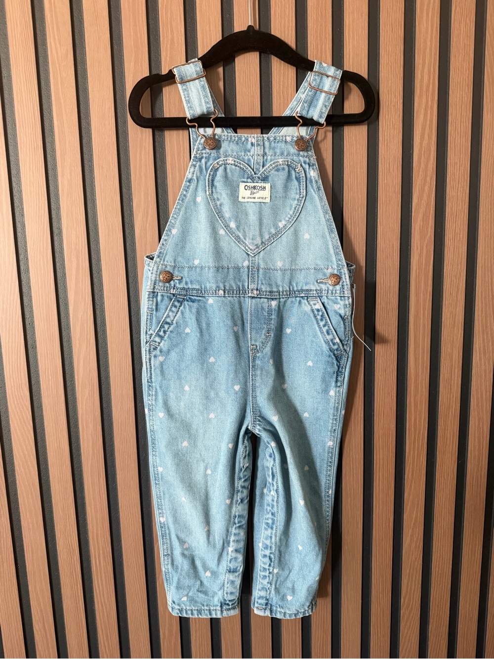 OshKosh B'gosh Light Blue Denim Heart Overalls